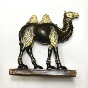 DECORATED CAMEL FIGURINE Statue Sculpture Home Decor Model Artware Room Ornament